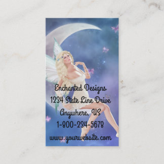 Butterfly Fairy Moon Business Cards