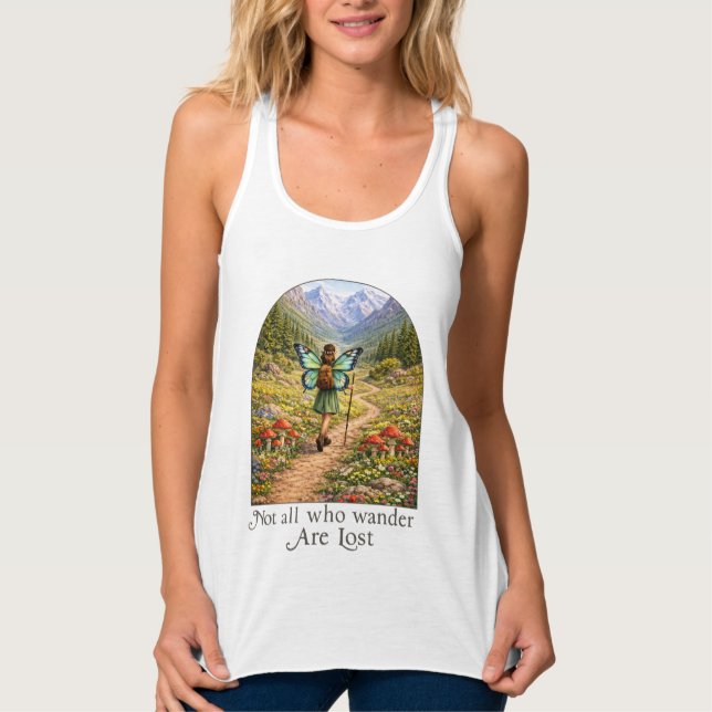 Butterfly Fairy Mountain Hiker | Fairycore Flower Tank Top (Front)