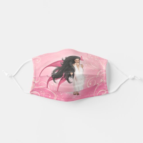 Butterfly Fairy PInk Adult Cloth Face Mask