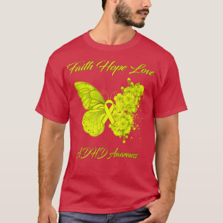 Butterfly Faith Hope Love ADHD Awareness Premium  T-Shirt