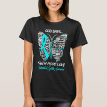 Butterfly Faith Hope Love Interstitial Cystitis Aw T-Shirt