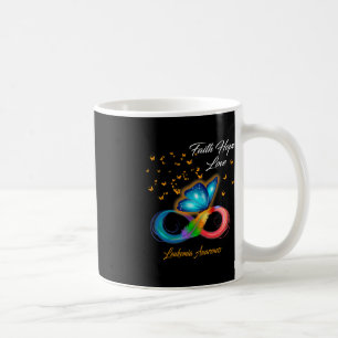 Butterfly Faith Hope Love Leukemia Awareness  Coffee Mug