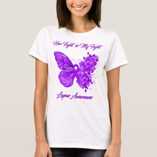 Butterfly Faith Hope Love Lupus Awareness T_Shirt