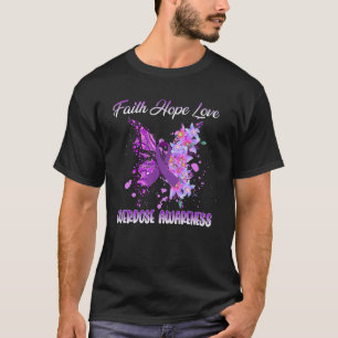 butterfly Faith Hope Love overdose awareness  Wome T-Shirt