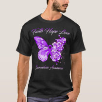 Butterfly Faith Hope Love Sarcoidosis Awareness T-Shirt