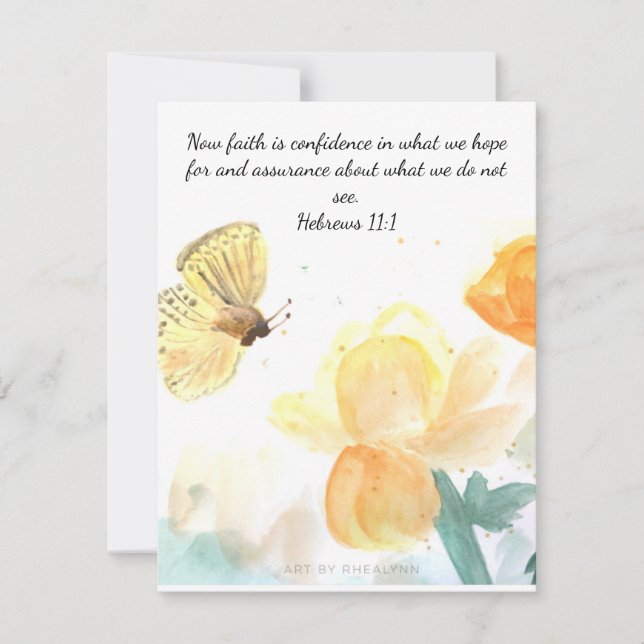 Butterfly Faith Note Card (Front)
