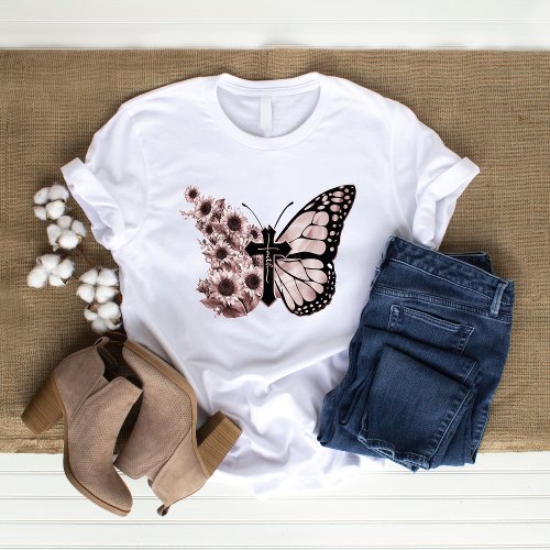 Butterfly Faith T_shirt  Christian T_shirt