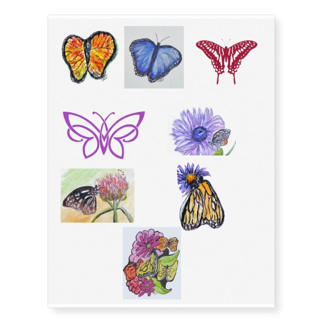 Butterfly Fan Tatts Temporary Tattoos (Front)