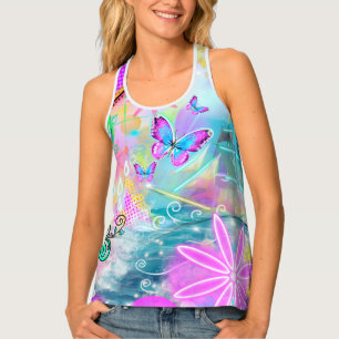 Butterfly Fantasy Women's Colorful Tank Top