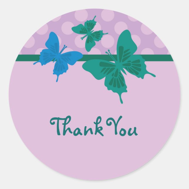 Butterfly Favor Sticker (Front)