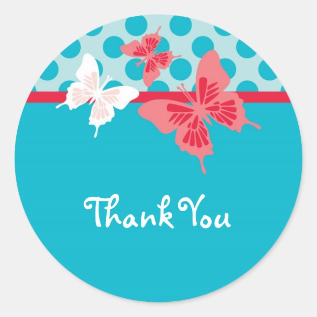 Butterfly Favor Sticker (Front)