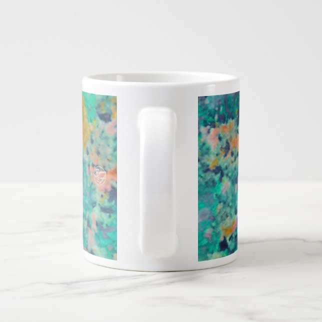 Butterfly & Feather Floral Giant Coffee Mug (Back)