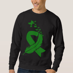 Butterfly Feather Ribbon Cerebral Palsy Mental Hea Sweatshirt