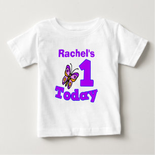 Butterfly First Birthday Girl Shirt