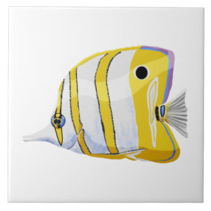 Butterfly fish ceramic tile
