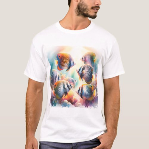 Butterfly Fish Harmony 260524AREF105 _ Watercolor T_Shirt