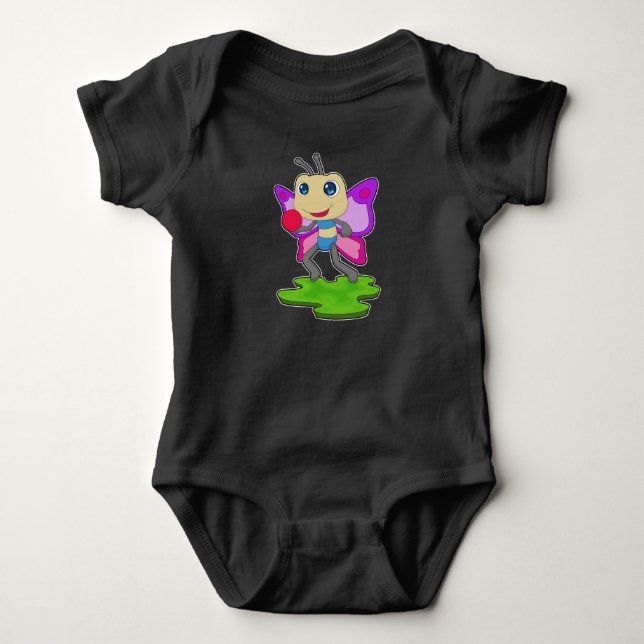 Butterfly Fitness Sports Baby Bodysuit (Front)