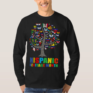 Butterfly Flag National Hispanic Heritage Month Tr T-Shirt