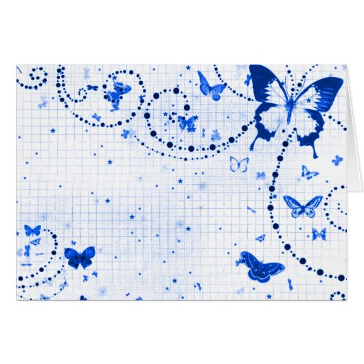 Butterfly Flash Blue Cards (Front Horizontal)