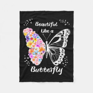 Butterfly fleece blanket