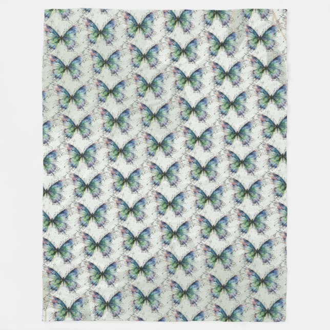 Butterfly Fleece Blanket (Front)
