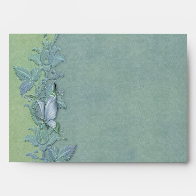 Butterfly Flight Floral Envelope (Front)