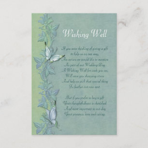 Butterfly Flight Floral Wishing Well Card