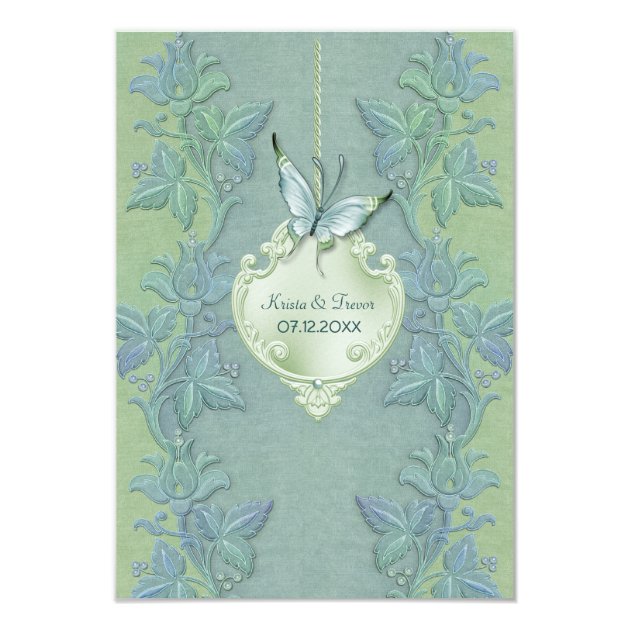 Butterfly Flight Floral Wishing Well Card