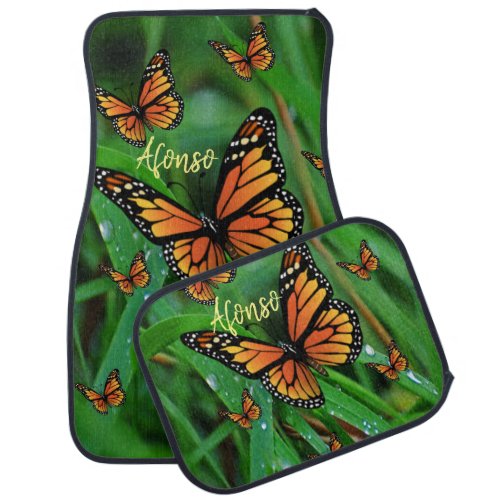 Butterfly floor car mats