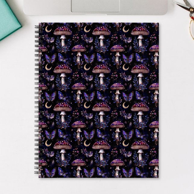 Butterfly, Floral and Mushroom Celestial Pattern Notebook (Creator Uploaded)
