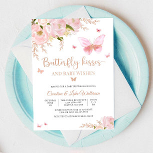 Butterfly Floral Baby Shower Invitation
