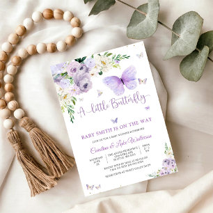 Butterfly Floral Baby Shower Invitation