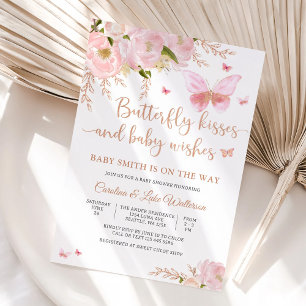 Butterfly Floral Baby Shower Invitation