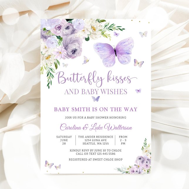 Butterfly Floral Baby Shower Invitation (Creator Uploaded)