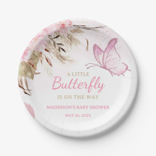 Butterfly Floral Baby Shower Paper Plates
