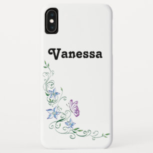 Butterfly & Floral Border Design  - iPhone XS Max Case
