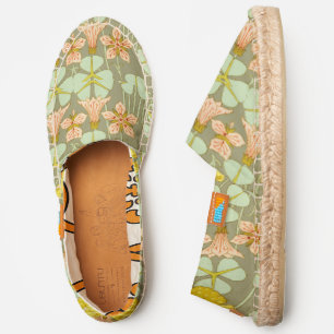 Butterfly Floral Botanical Art Nouveau Espadrilles