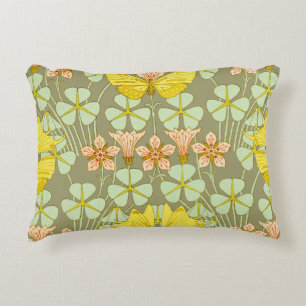 Butterfly Floral Botanical Colorful Accent Pillow