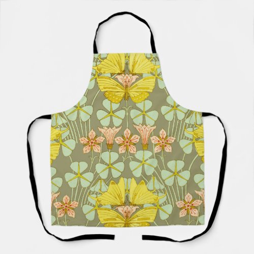 Butterfly Floral Botanical Colorful Apron