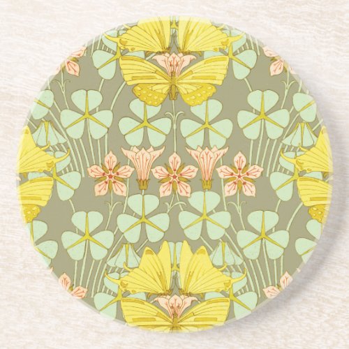 Butterfly Floral Botanical Colorful Coaster