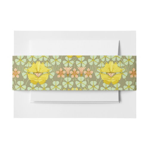 Butterfly Floral Botanical Colorful Invitation Belly Band