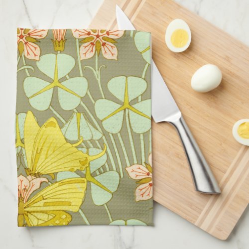 Butterfly Floral Botanical Colorful Kitchen Towel