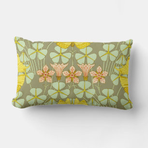 Butterfly Floral Botanical Colorful Lumbar Pillow