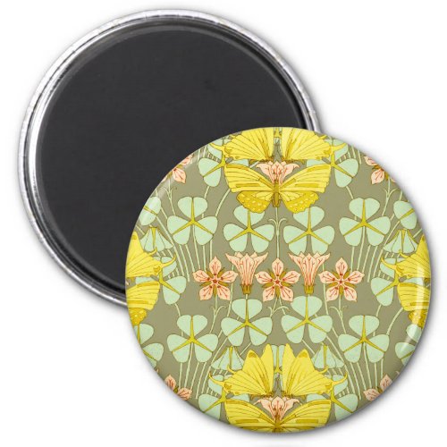 Butterfly Floral Botanical Colorful Magnet