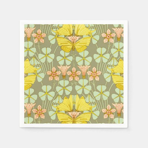 Butterfly Floral Botanical Colorful Napkins