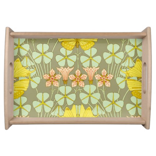 Butterfly Floral Botanical Colorful Serving Tray