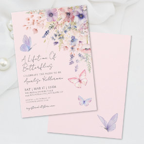 Butterfly Floral Bridal Shower Invitation
