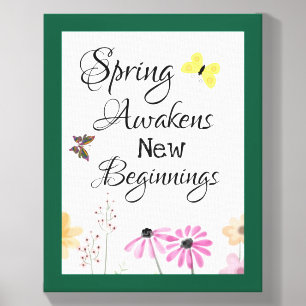 Butterfly & Floral Canvas Photo Tile