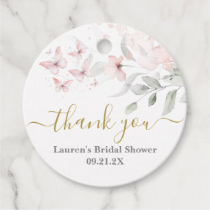 Butterfly Floral Favor Tags