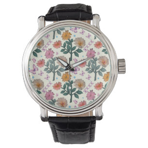 Butterfly Floral Garden Pattern   Watch